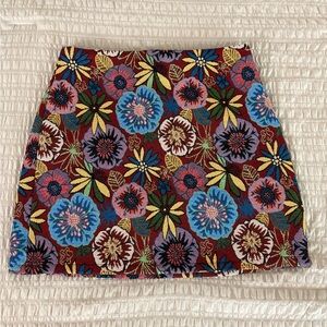 SHEIN Multicolor Floral Mini Skirt